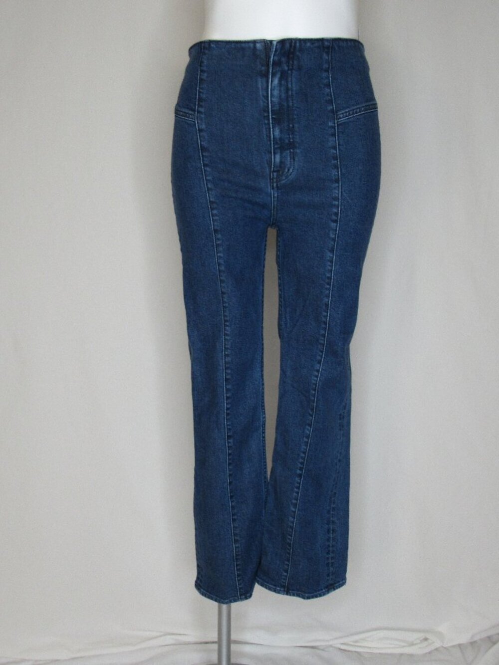 Madewell Blue Slim Denim Boot Cut Jeans High Rise Seamed Tencel 26" Women's 27